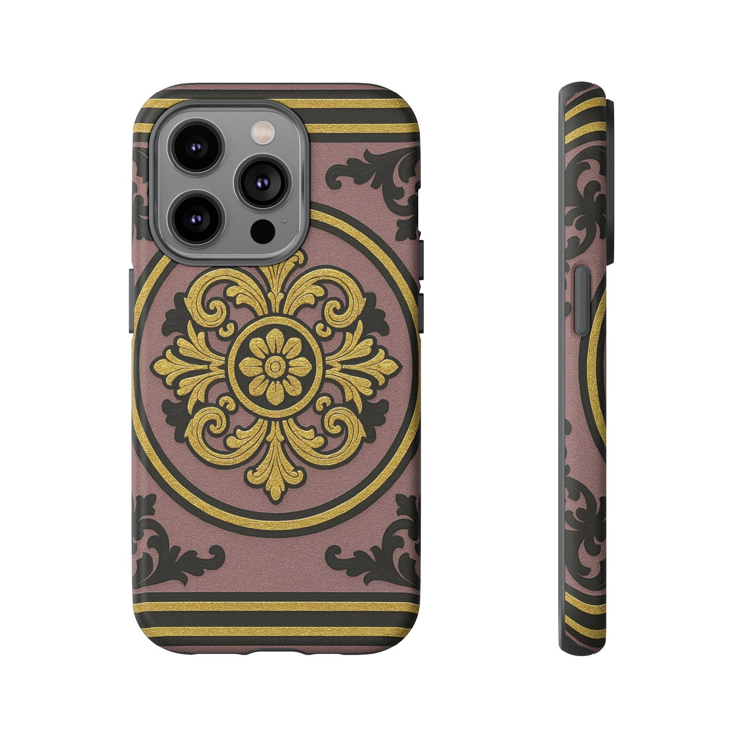 Gilded Mauve With Gold-Black Baroque Tough Cases