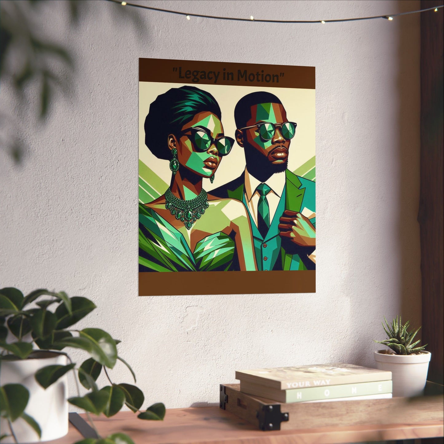 Afro Art Poster - Elegant Matte Vertical Wall Decor - "Legacy in Motion"
