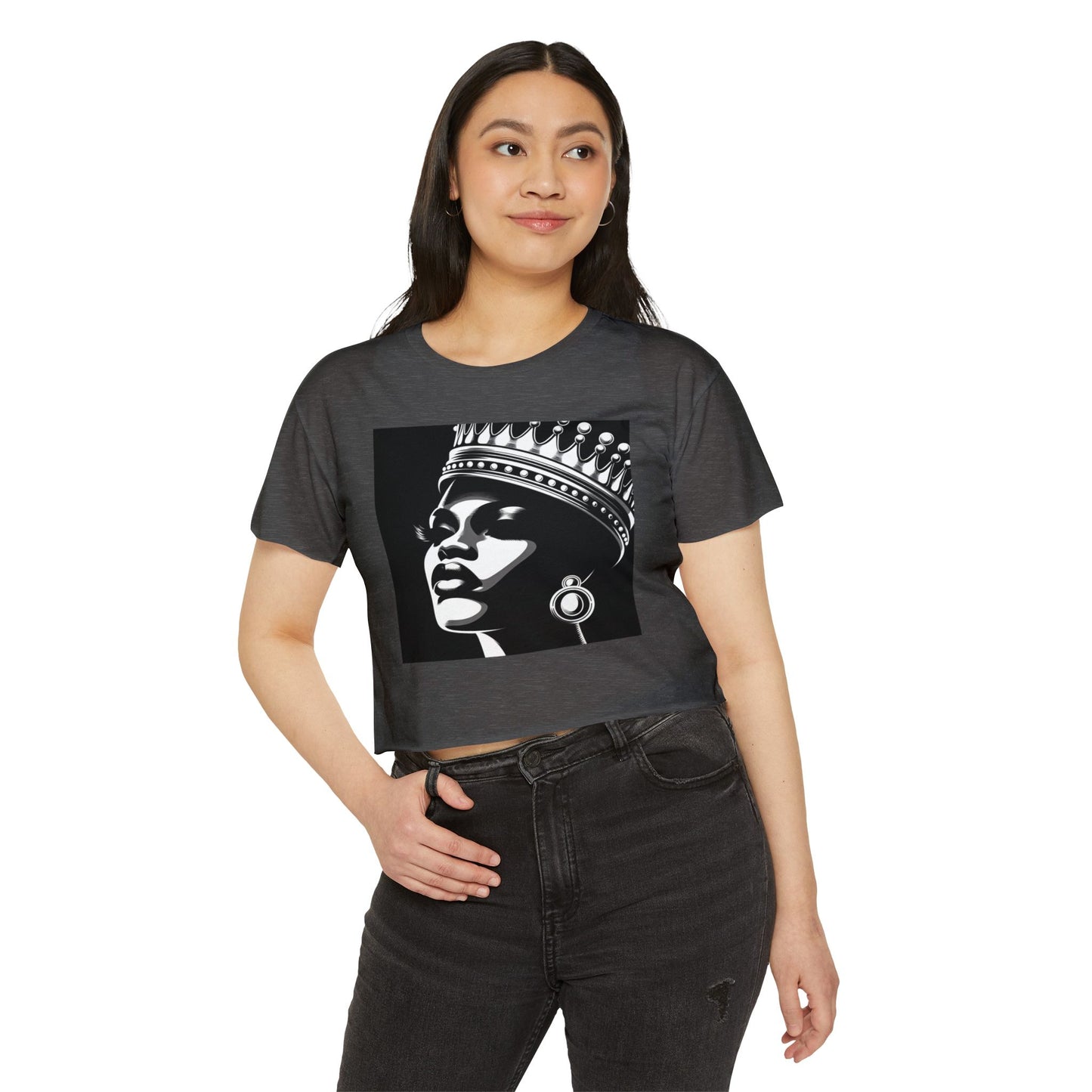 Empowered Queen Festival Crop Top | Boho Chic Shirt, Summer Concert Outfit, Music Festival Attire, Women’s Streetwear, Awesome Gift