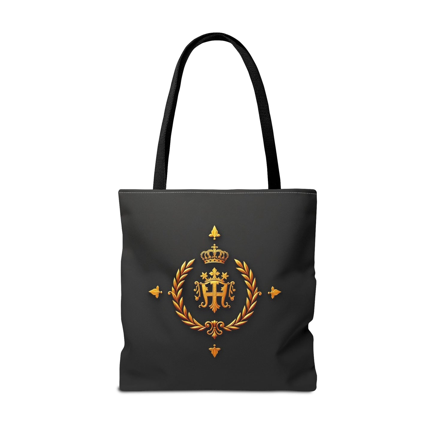 Luxurious Gold Emblem Tote Bag | Chic Shoulder Bag, Everyday Carryall, Great Gift for Her, Eco-Friendly Shopping Bag - Gold Crest
