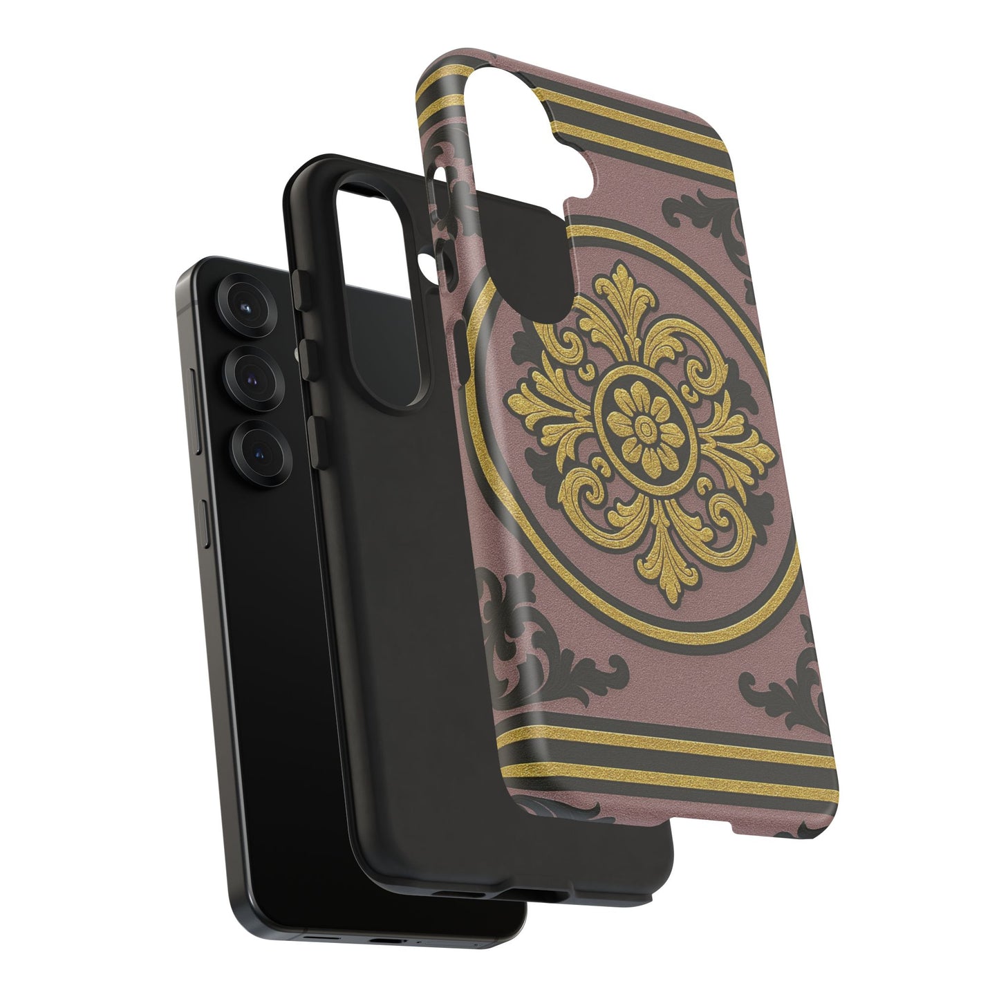 Gilded Mauve With Gold-Black Baroque Tough Cases