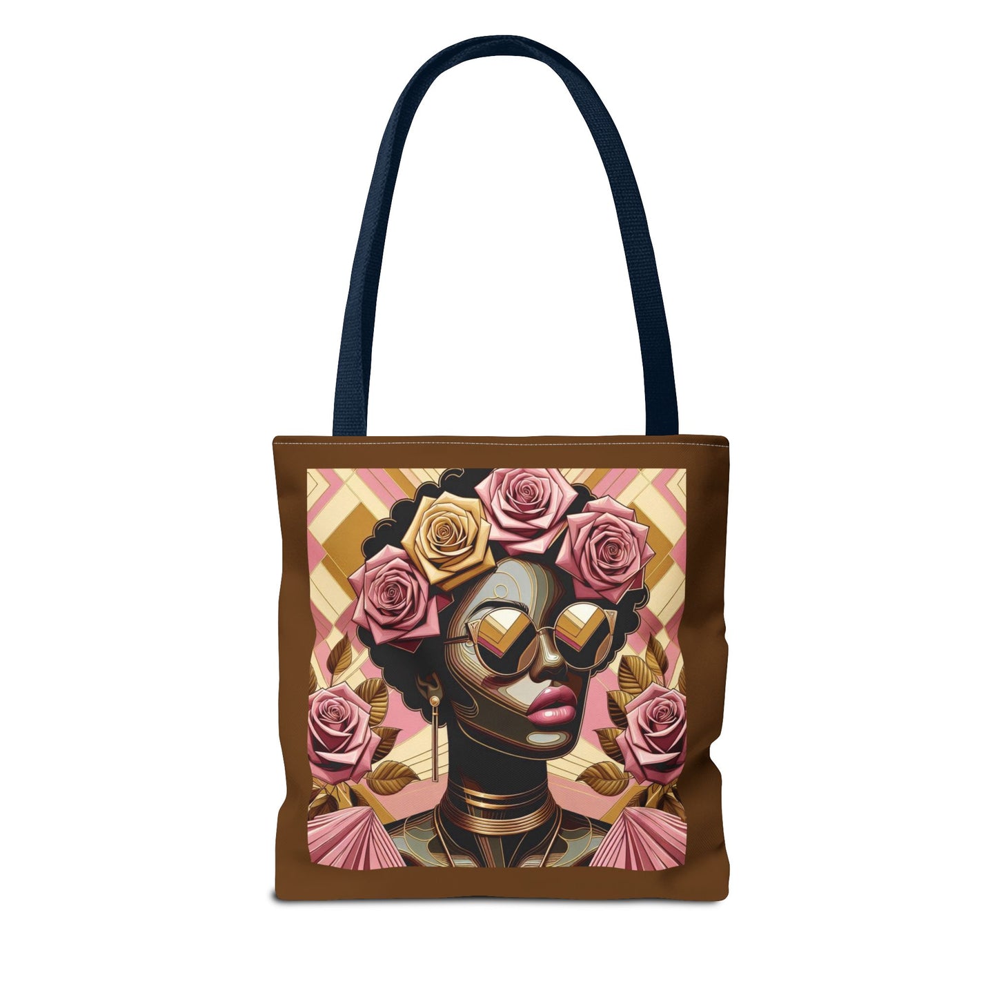 Chic Floral Tote Bag - Fashionable Everyday Accessory, Gift for Her, Boho Style, Shopping Bag, Eco-Friendly Carryall - Pink Roses Lady