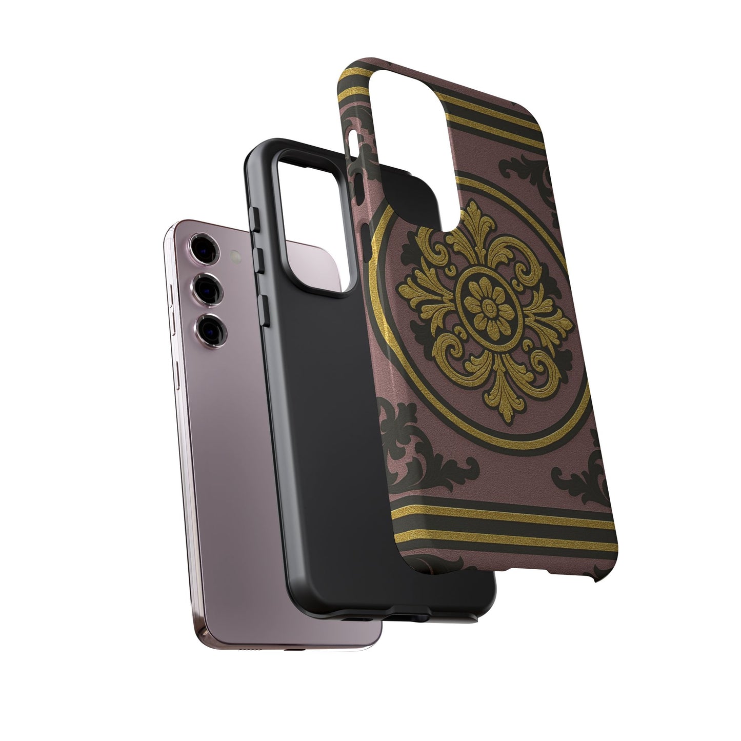 Gilded Mauve With Gold-Black Baroque Tough Cases
