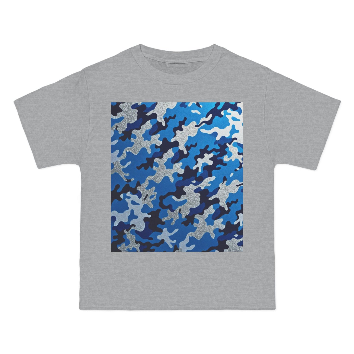 Stylish Camo Tee for Adventurers, Unisex Casual Wear, Summer Outing Shirt, Gift for Outdoorsy Friends, Trendy Graphic Tee - Blue Camo