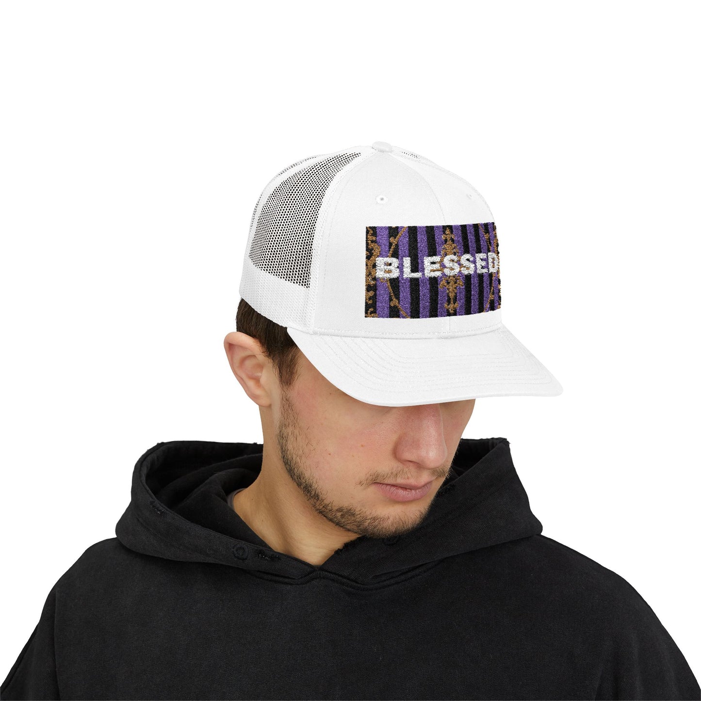Blessed Snapback Trucker Cap, Casual Hat for Everyday Wear, Perfect Gift for Friends, Outdoor Activities, Spiritual Vibes