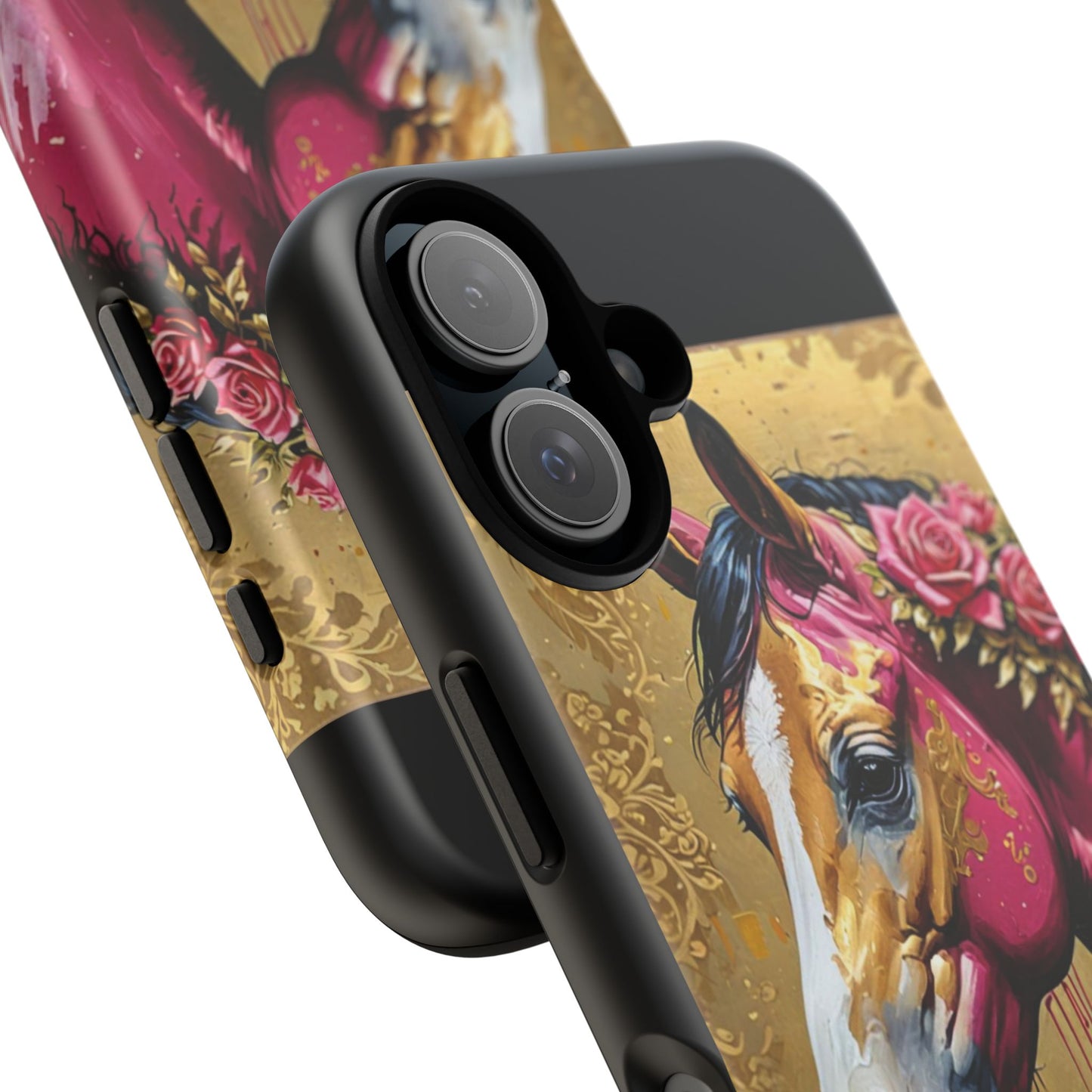 Phone Case - Elegant Horse Damask Design