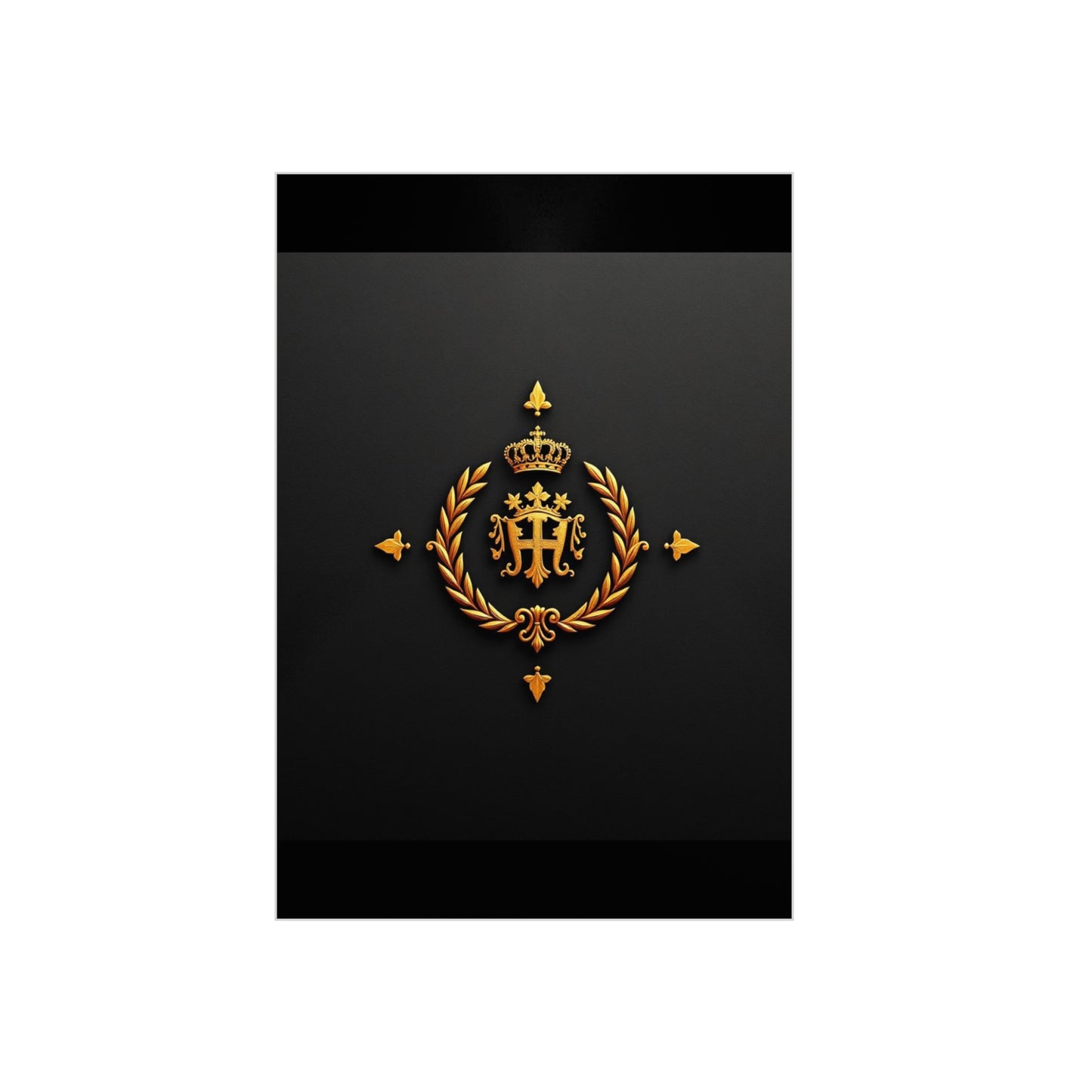 Elegant Foam Board Wall Art, Luxury Home Decor, Royal Crest Display, Office Decoration, Unique Gift Idea, Modern Wall Decor - Gold Crest