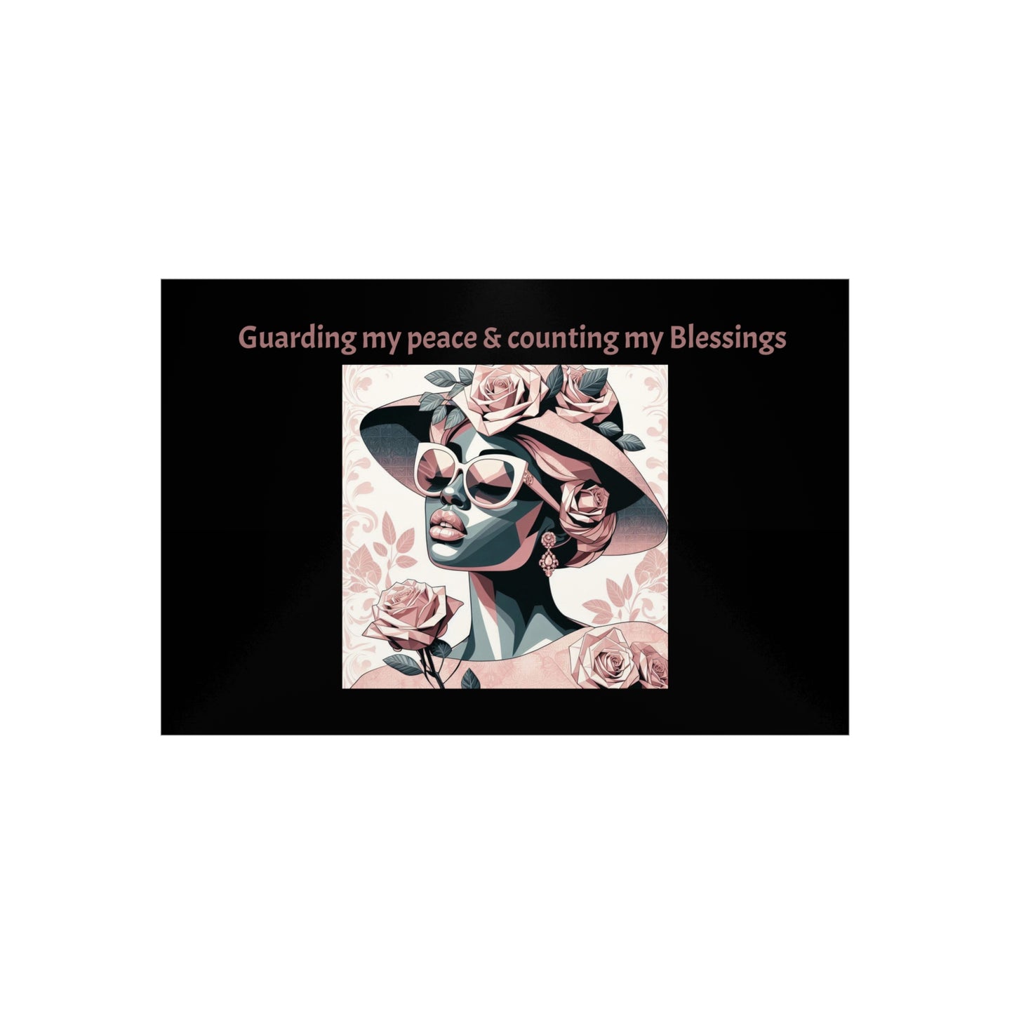 Chic Foam Board Wall Art featuring 'Guarding my peace & counting my Blessings' - Inspirational Home Decor, Gift for Her, Gallery Wall Art