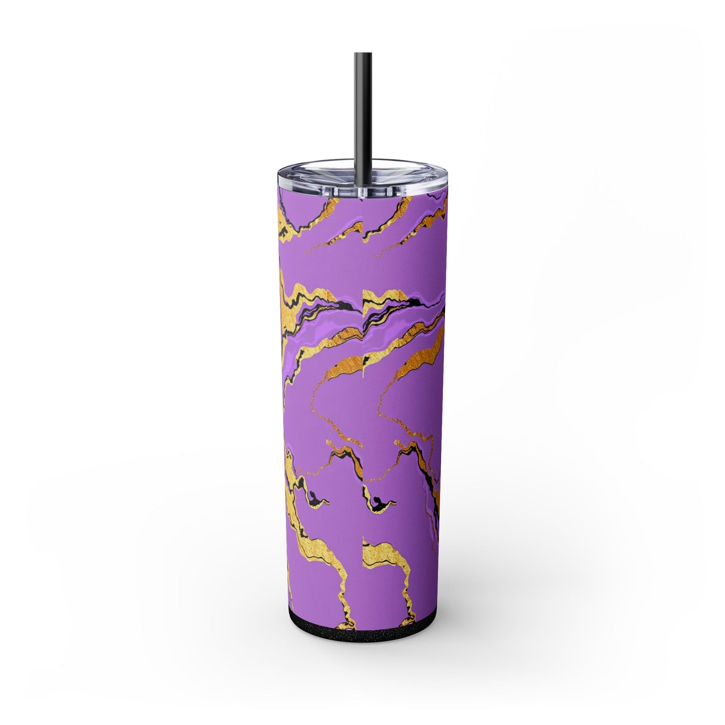 Stylish Marble Lavender Skinny Tumbler, 20oz - Trendy Drinkware for Home, Office, Travel, Gifts, Women, Fashionable Beverages