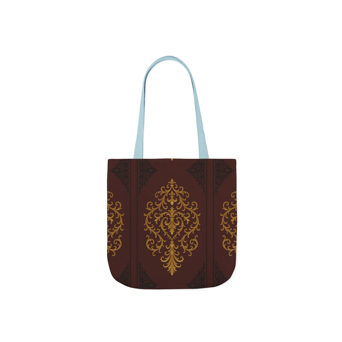 Dusk Burgundy-Black & Gold Baroque Canvas Tote — Vintage Burgundy & Gold Market Bag