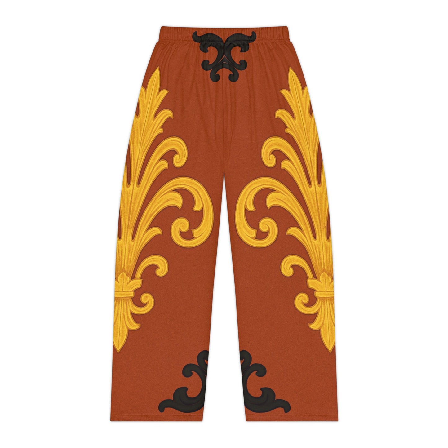 Dusk Terracotta Baroque Pajama Pants — Women's Luxe Lounge Sleepwear