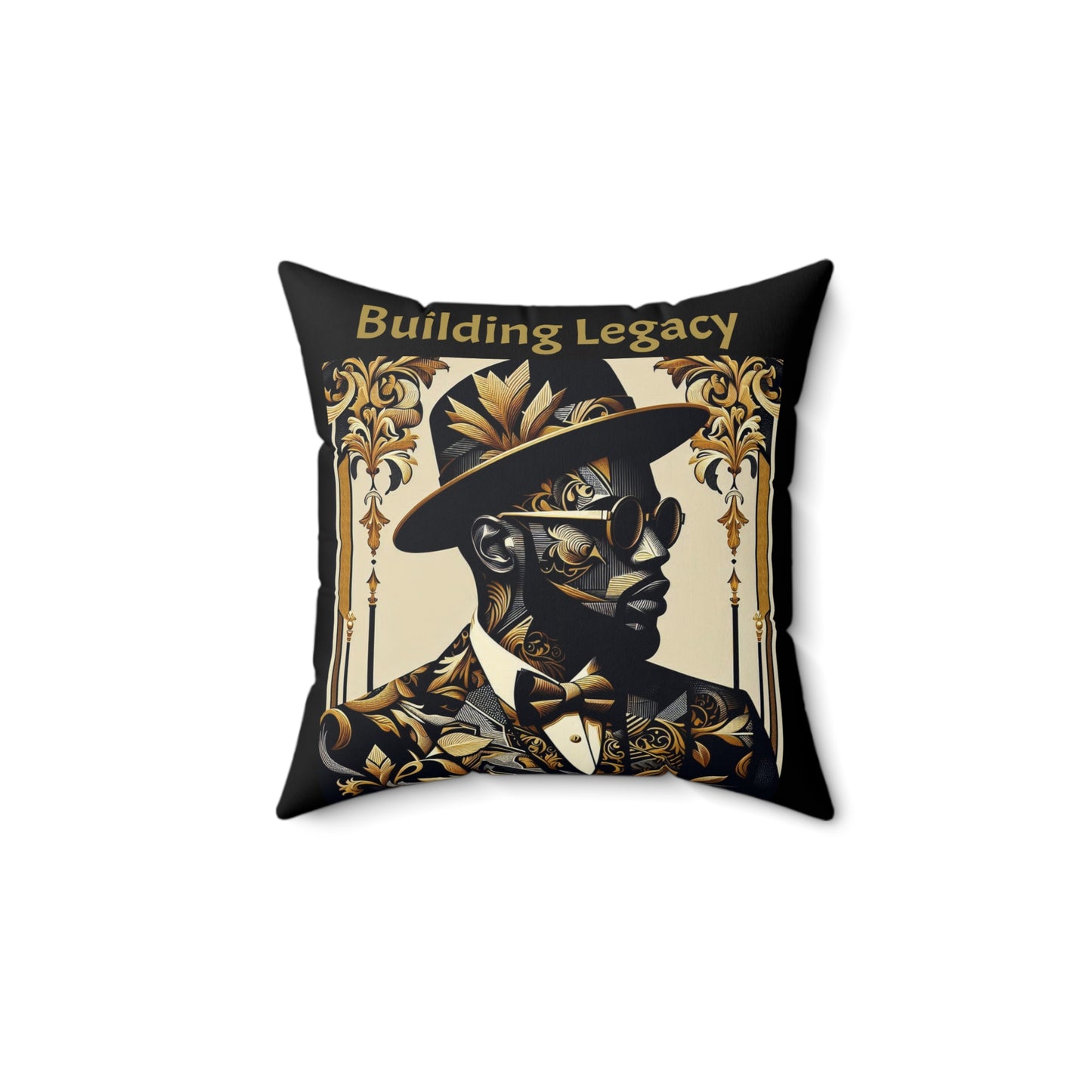 Elegant Legacy Art Pillow, Decorative Pillow, Home Decor, Modern Accent Cushion, Gift for Him, Building Legacy Design
