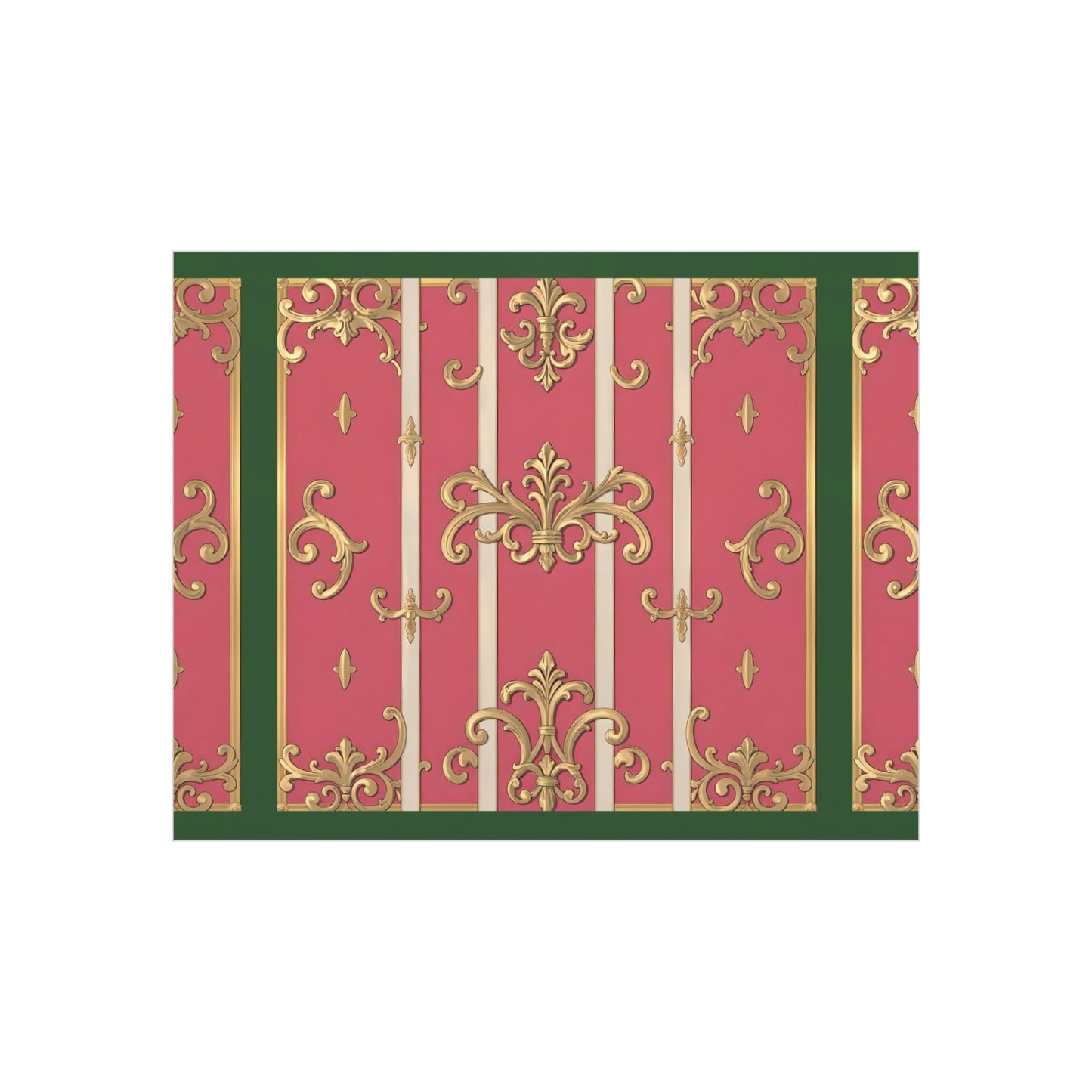 Elegant Green Border Pink & Gold Foam Board Decor - Party Backdrop, Art Display, Home Decor, Event Decoration, Wall Art