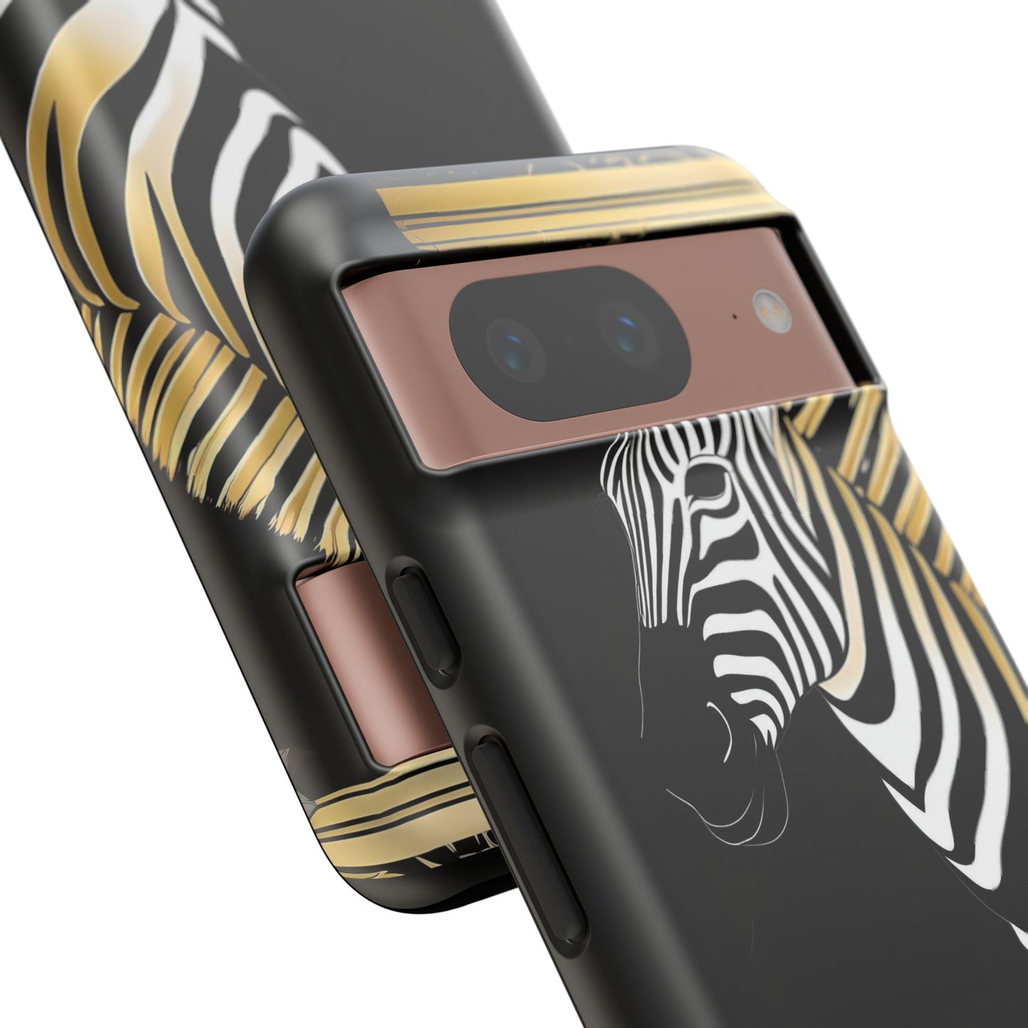 Phone Case - Elegant Zebra & Roses Design