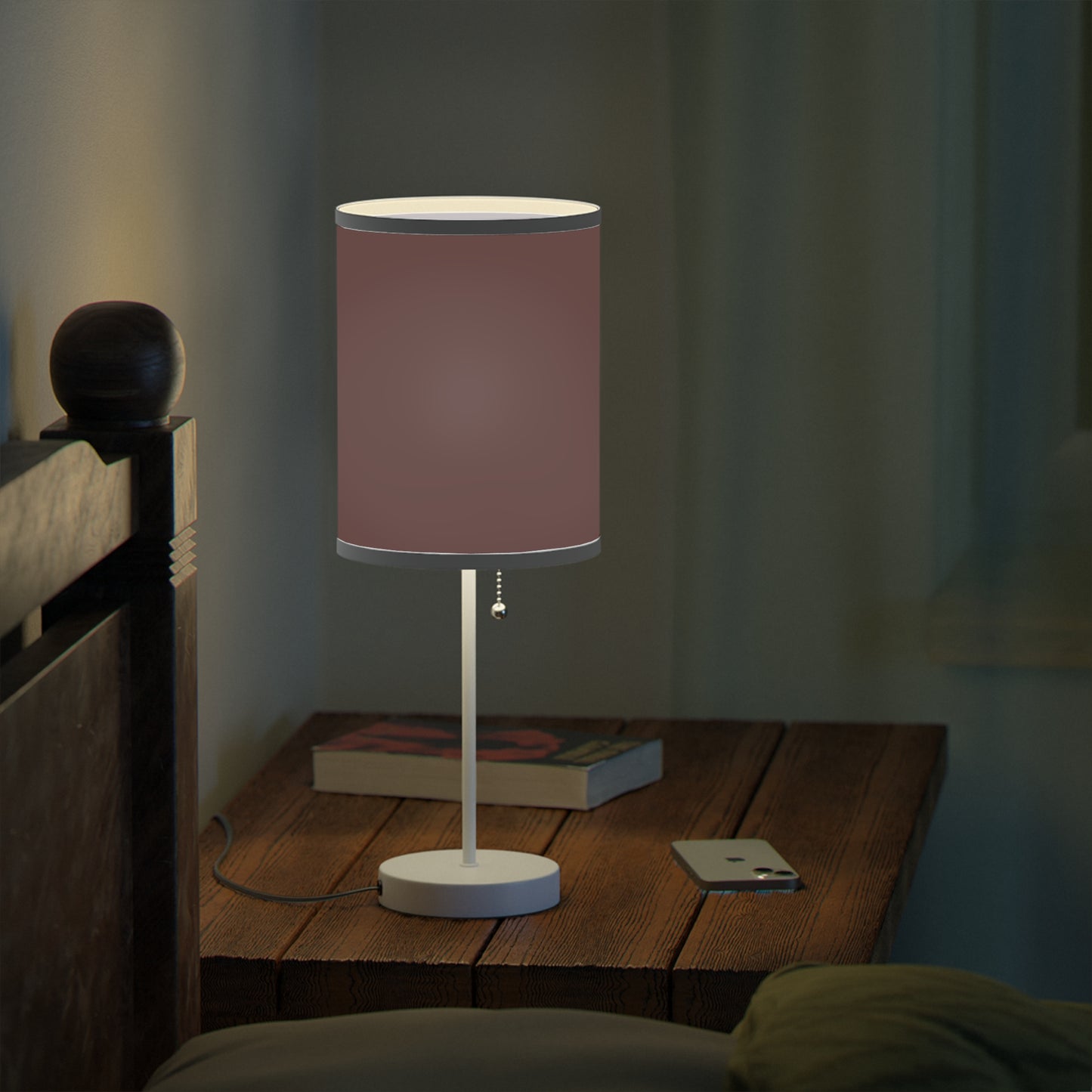 Brown Merlot Table Lamp, Stylish Home Decor, Modern Lighting, Bedroom, Living Room, Gift Idea for Housewarming, Adjustable Illumination