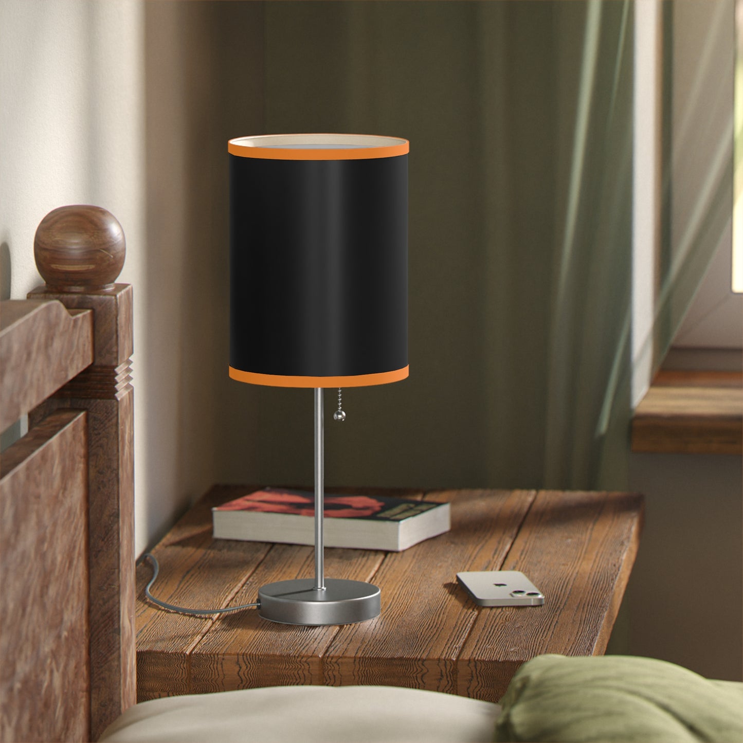 Modern Black Table Lamp, Minimalist Decor, Black Stand Lamp, Bedroom Night Light, USB Plug Lamp, Home Office Lighting