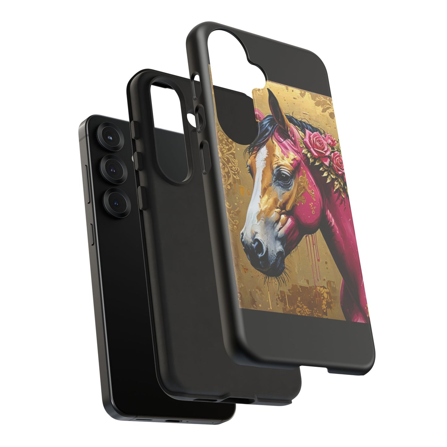 Phone Case - Elegant Horse Damask Design