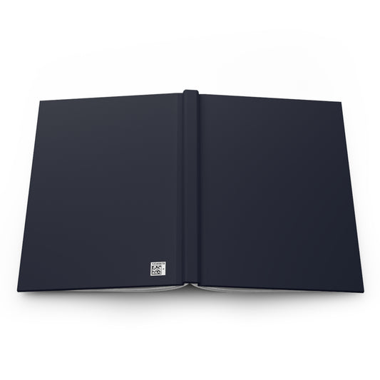 Elegant Lunar Midnight Hardcover Journal for Writers, Daily Planner, Sketchbook, Gift Idea, Notebook, Black Matte Finish