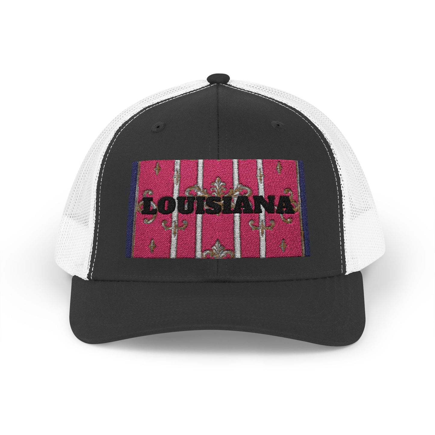 Louisiana Pink Beaded Snapback Trucker Cap | Festival Hat, Summer Accessory, Beach Wear, Gift for Travelers, Boho Style