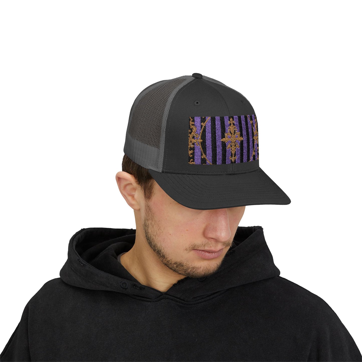 Stylish Baroque Vintage-Inspired Snapback Trucker Cap, Hipster Cap, Festival Headwear, Unique Gift for Fashion Lovers