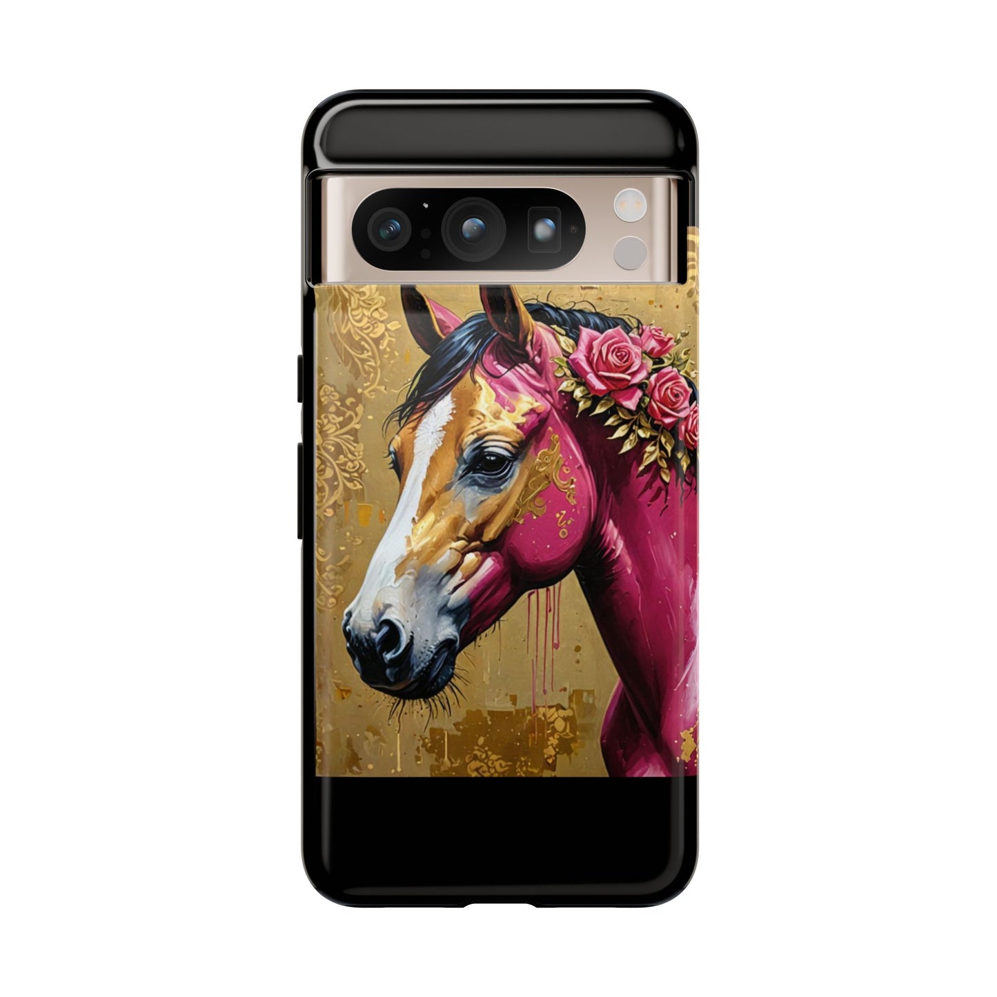 Phone Case - Elegant Horse Damask Design