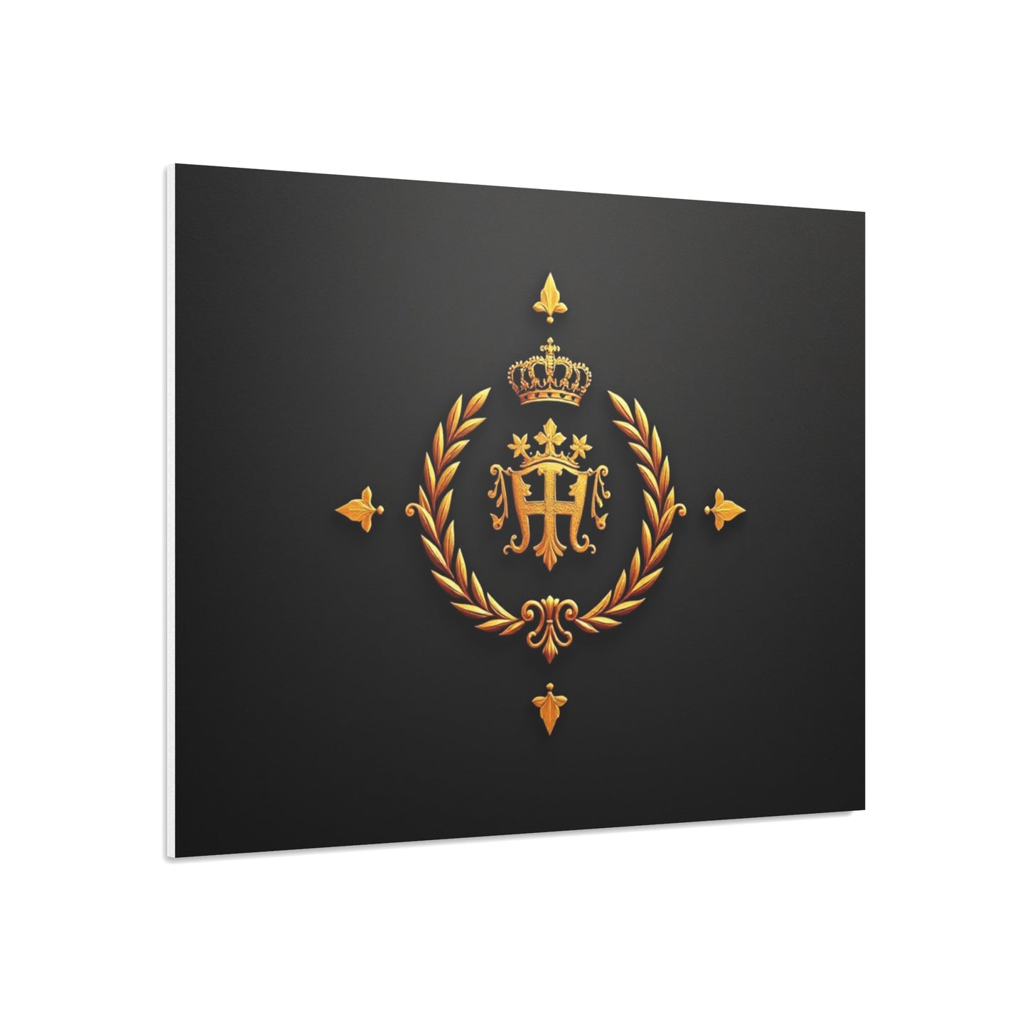 Elegant Foam Board Wall Art, Luxury Home Decor, Royal Crest Display, Office Decoration, Unique Gift Idea, Modern Wall Decor - Gold Crest