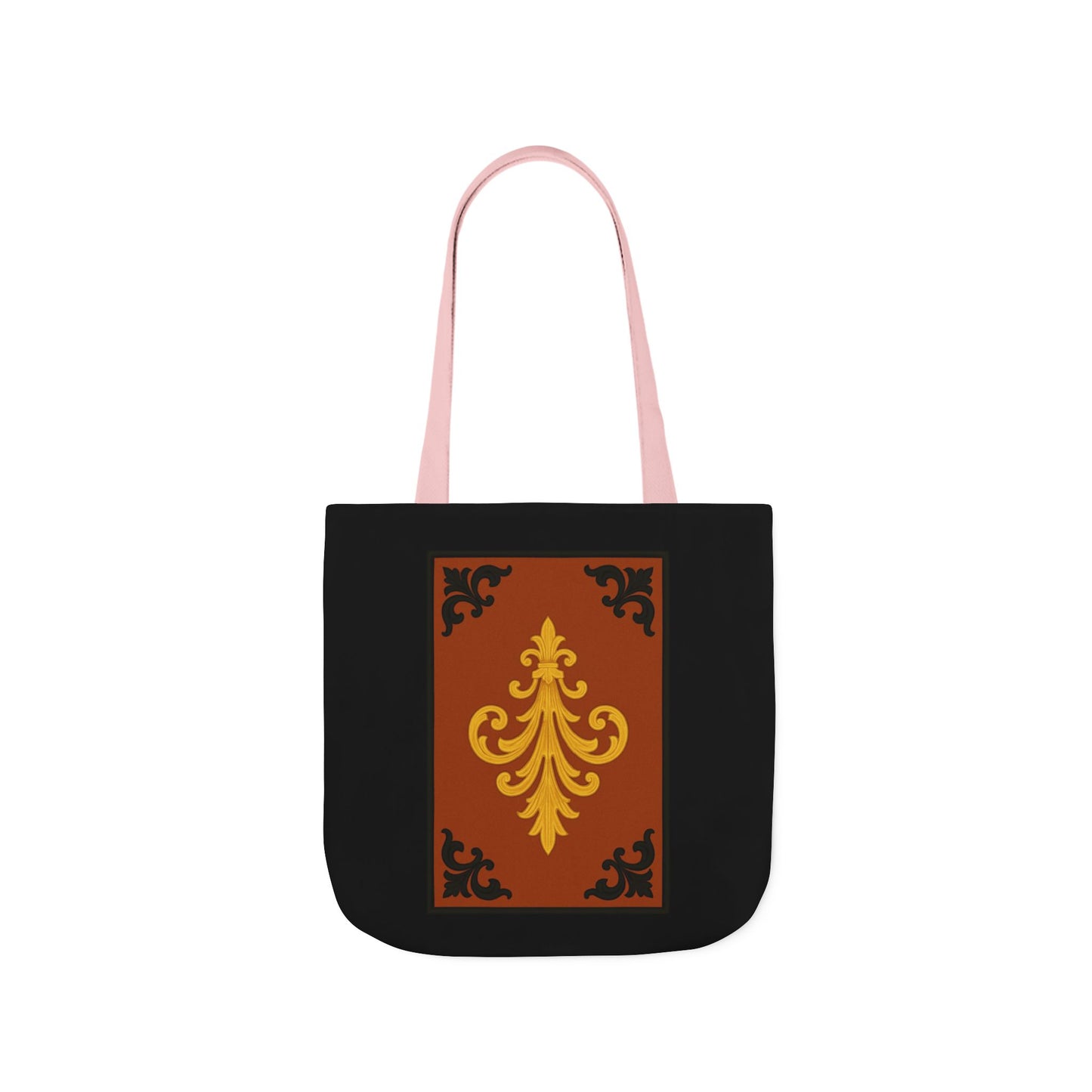 Dusk Terracotta Baroque Canvas Tote — Vintage Baroque Pattern