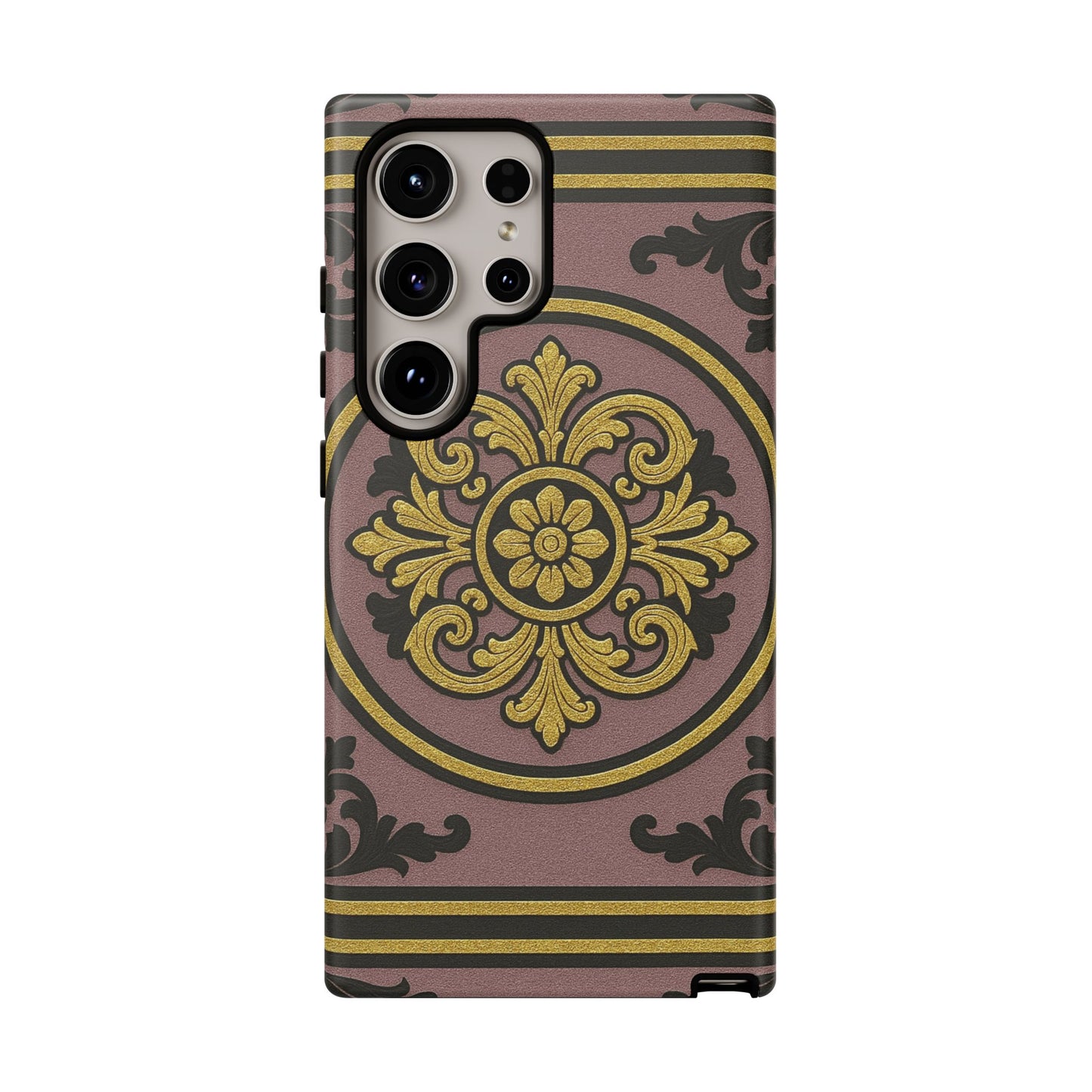 Gilded Mauve With Gold-Black Baroque Tough Cases