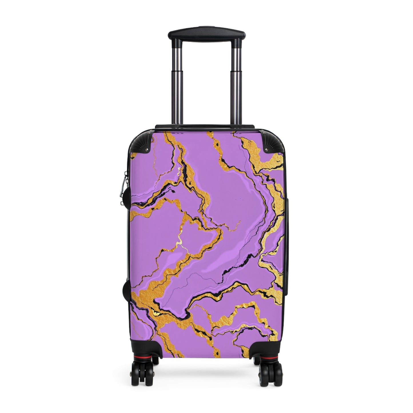Stylish Suitcase - Travel Luggage, Trendy Carry-On, Vacation Bag, Gift for Travelers, Modern Travel Accessory - Lavender Marble