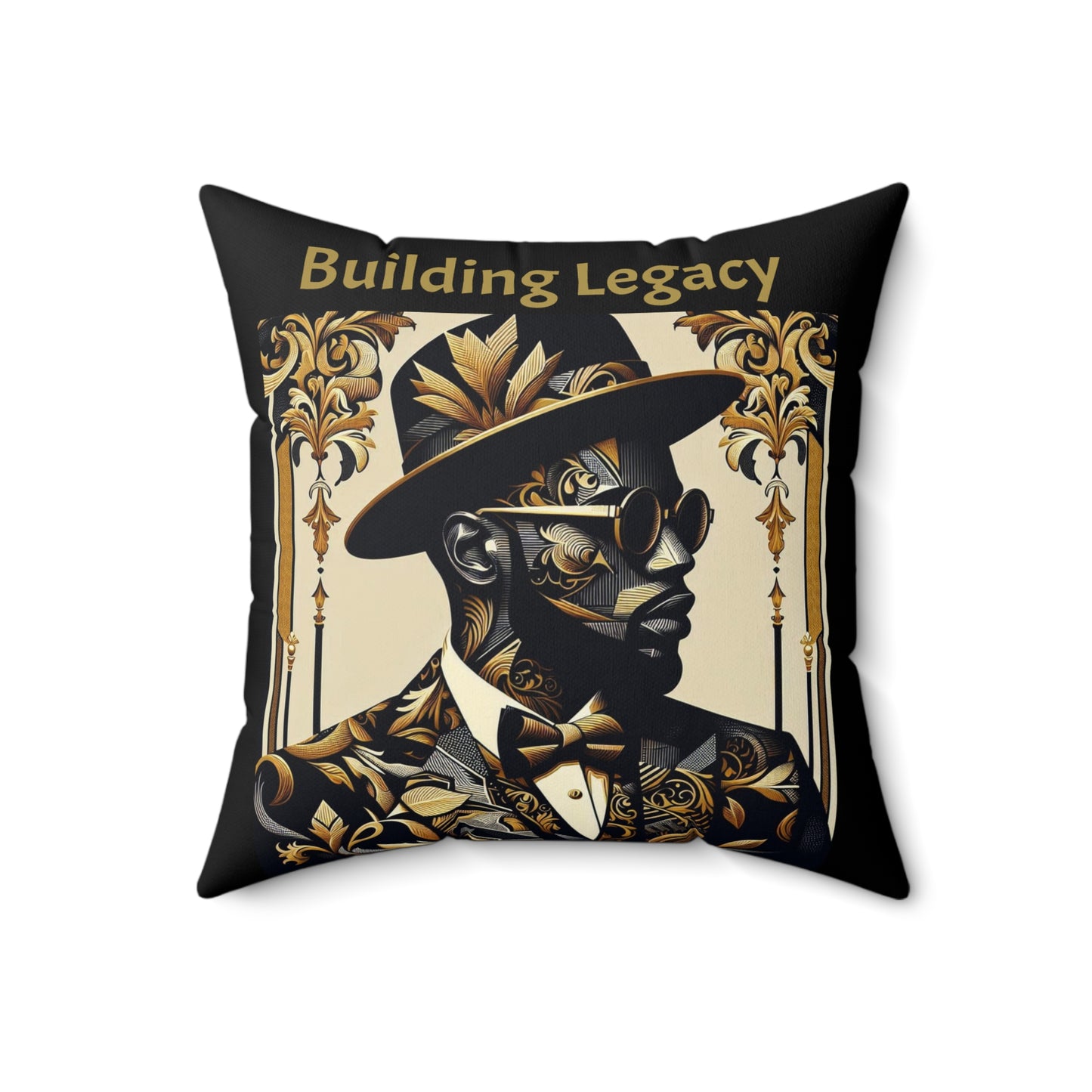 Elegant Legacy Art Pillow, Decorative Pillow, Home Decor, Modern Accent Cushion, Gift for Him, Building Legacy Design