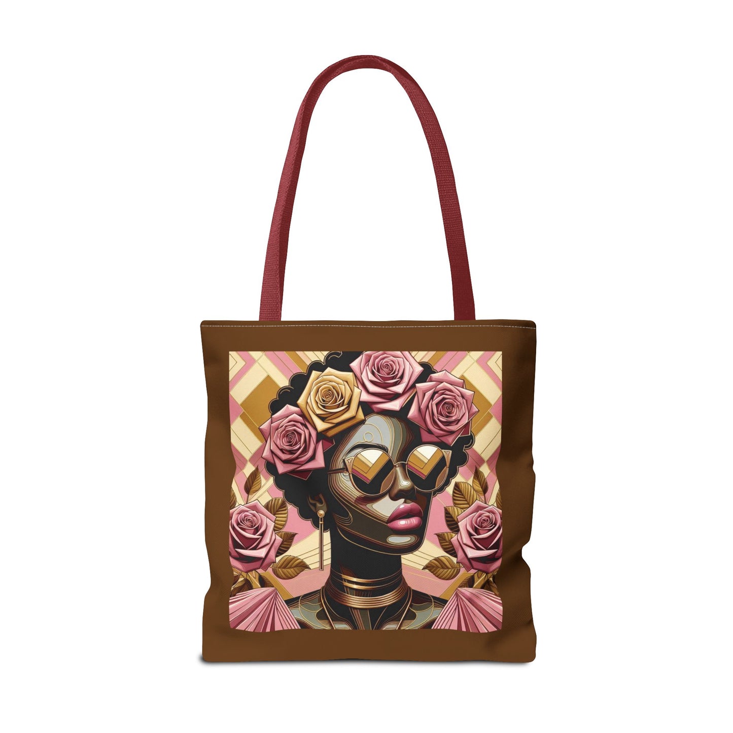 Chic Floral Tote Bag - Fashionable Everyday Accessory, Gift for Her, Boho Style, Shopping Bag, Eco-Friendly Carryall - Pink Roses Lady