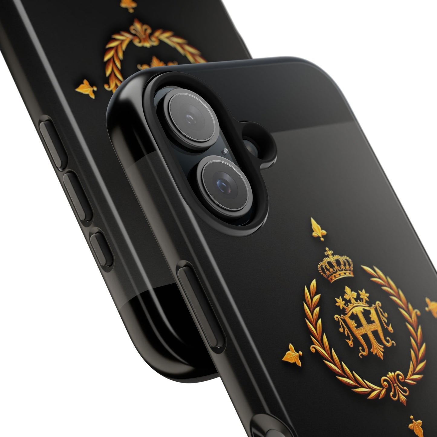 Luxurious Monarch Phone Case, Tough Phone Covers, Elegant Tech Accessories, Gold Crown Design, Stylish Gift for Him/Her - Gold Crest