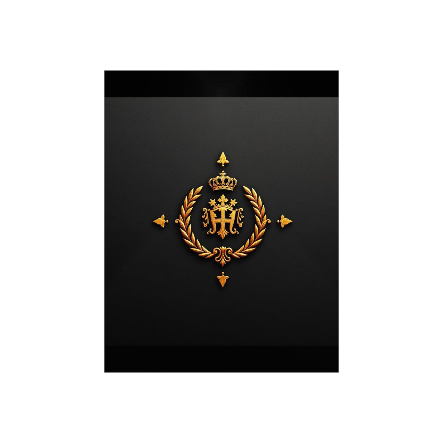 Elegant Foam Board Wall Art, Luxury Home Decor, Royal Crest Display, Office Decoration, Unique Gift Idea, Modern Wall Decor - Gold Crest