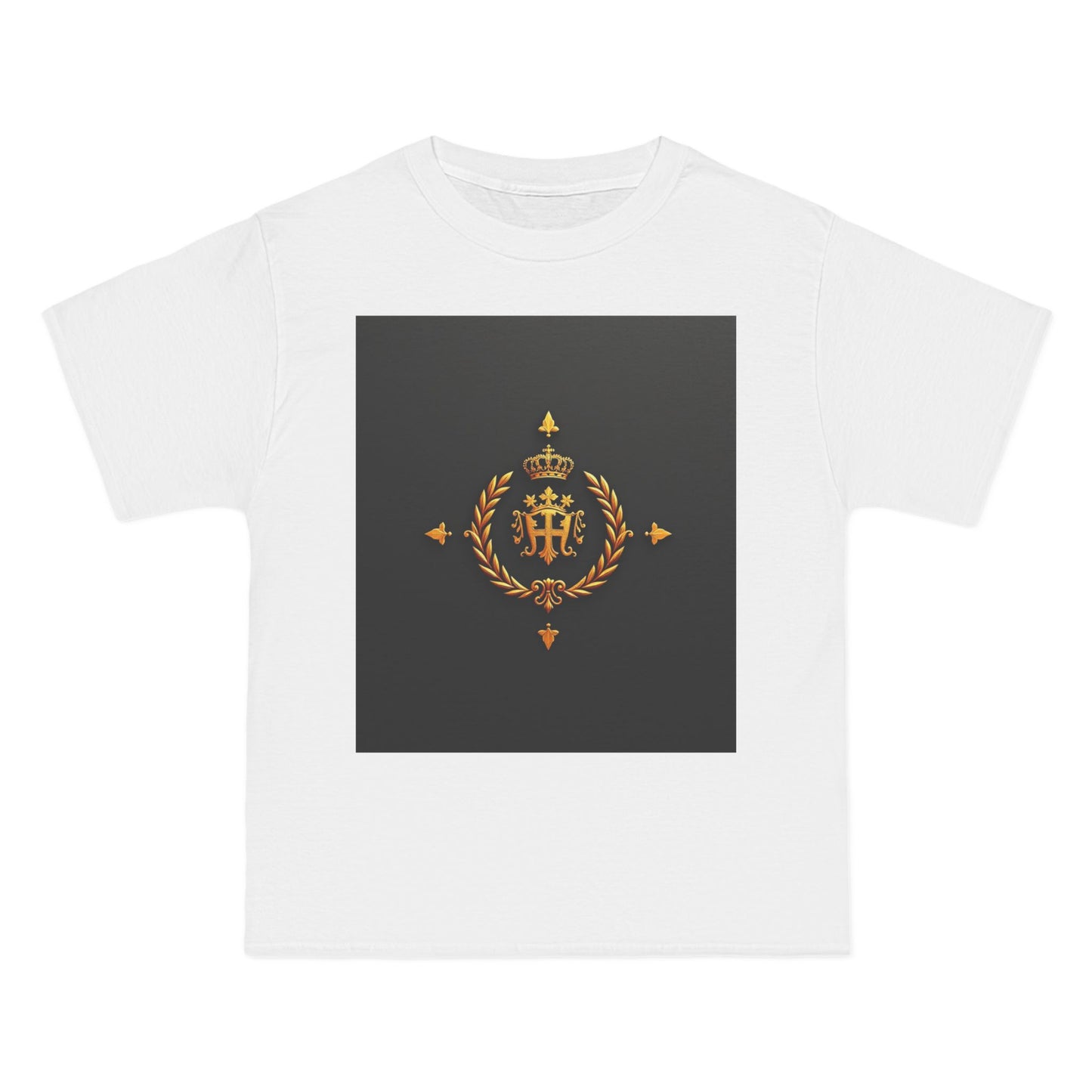 Stylish Gold Emblem T-Shirt, Casual Tee, Unique Gift, Everyday Wear, Graphic Shirt, Fashion Statement - Gold Crest