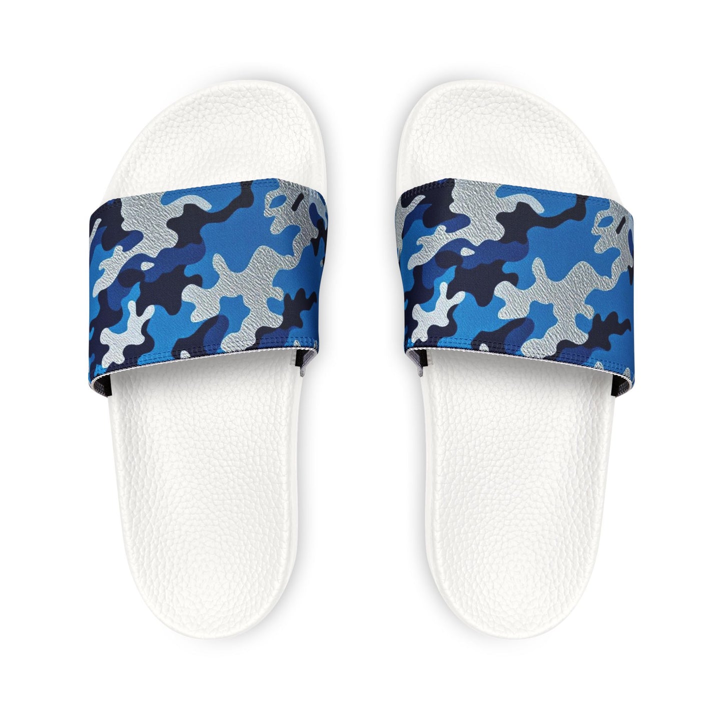 Stylish Men's Removable-Strap Sandals, Casual Footwear, Summer Slides, Gift for Him, Beachwear, Comfortable Sandals - Blue Camo