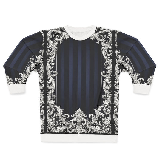 Navy Stripes & Baroque Sweatshirt