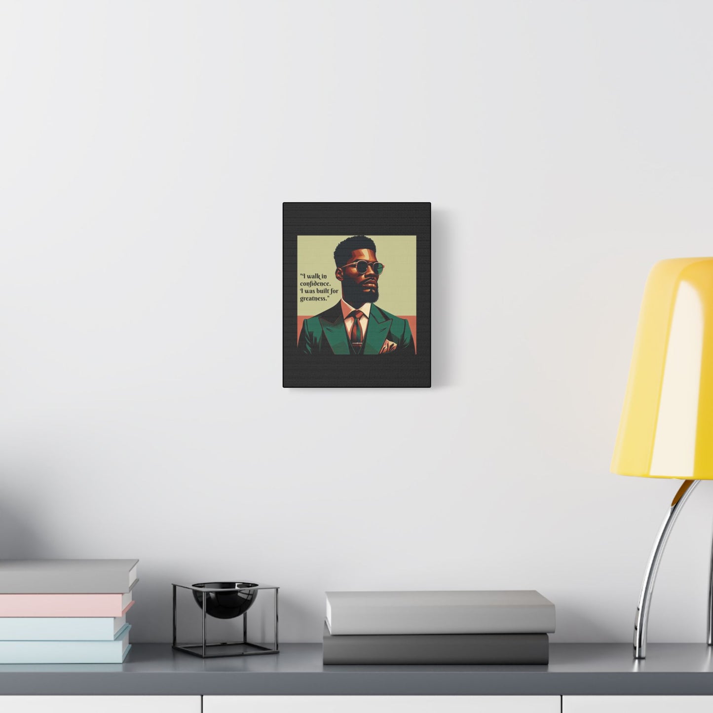 Afro Art Print Canvas, Wall Decor, Satin Stretched Canvas, African American Art, Office Decor, Home Decor - Built For Greatness