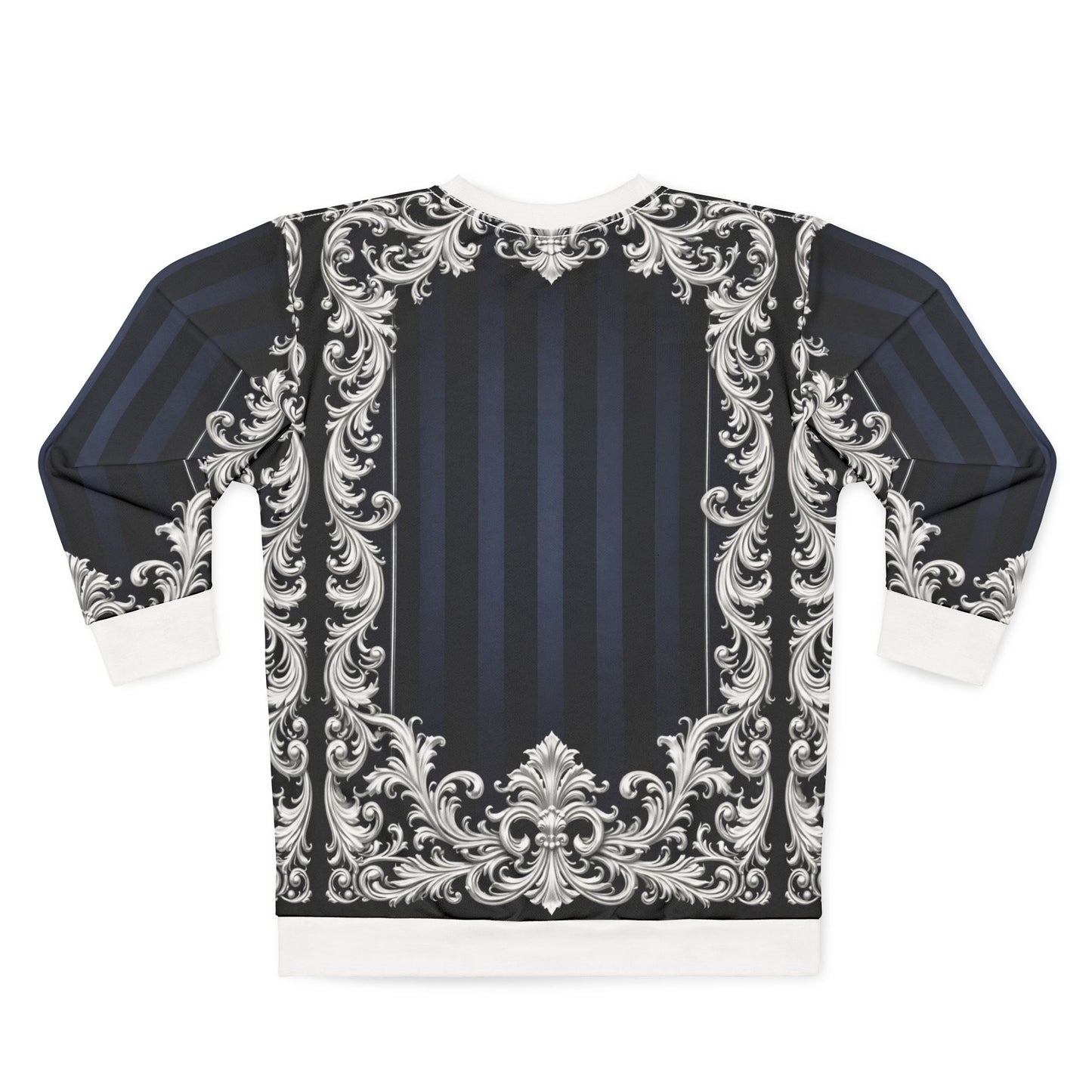 Navy Stripes & Baroque Sweatshirt
