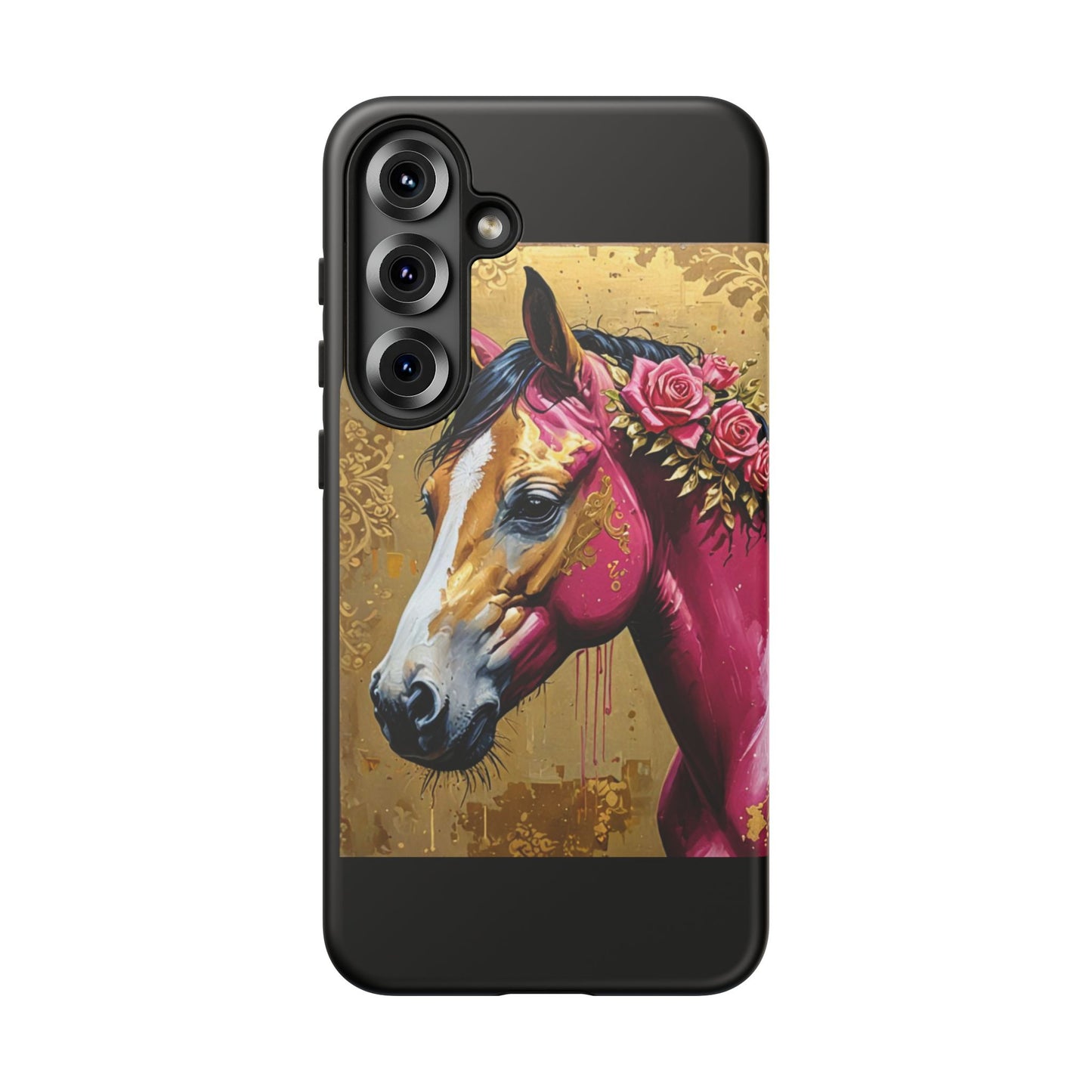Phone Case - Elegant Horse Damask Design