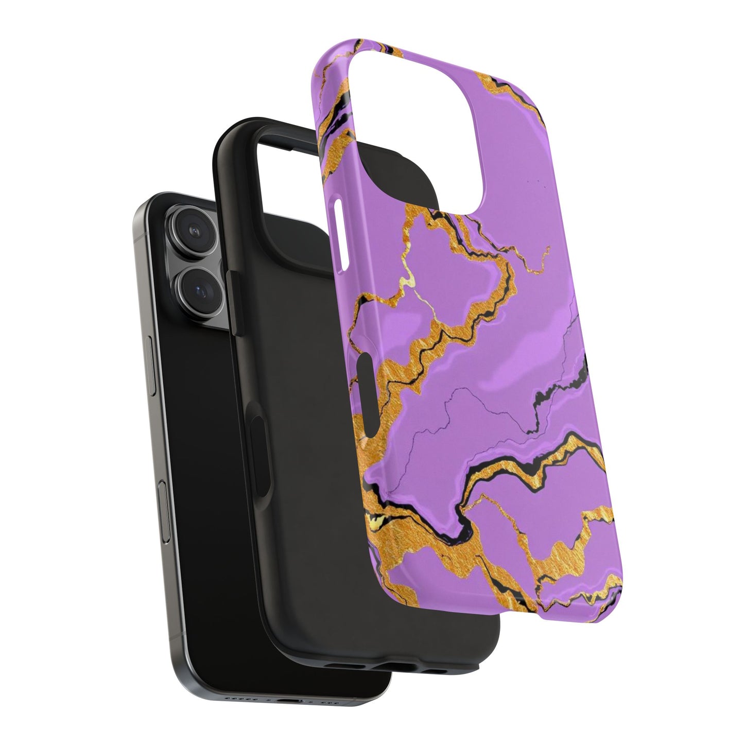 Stylish Tough Phone Cases with Purple Marble Design, Protective Phone Cases, Trendy Phone Accessories, Gift for Her, Unique Phone Cover