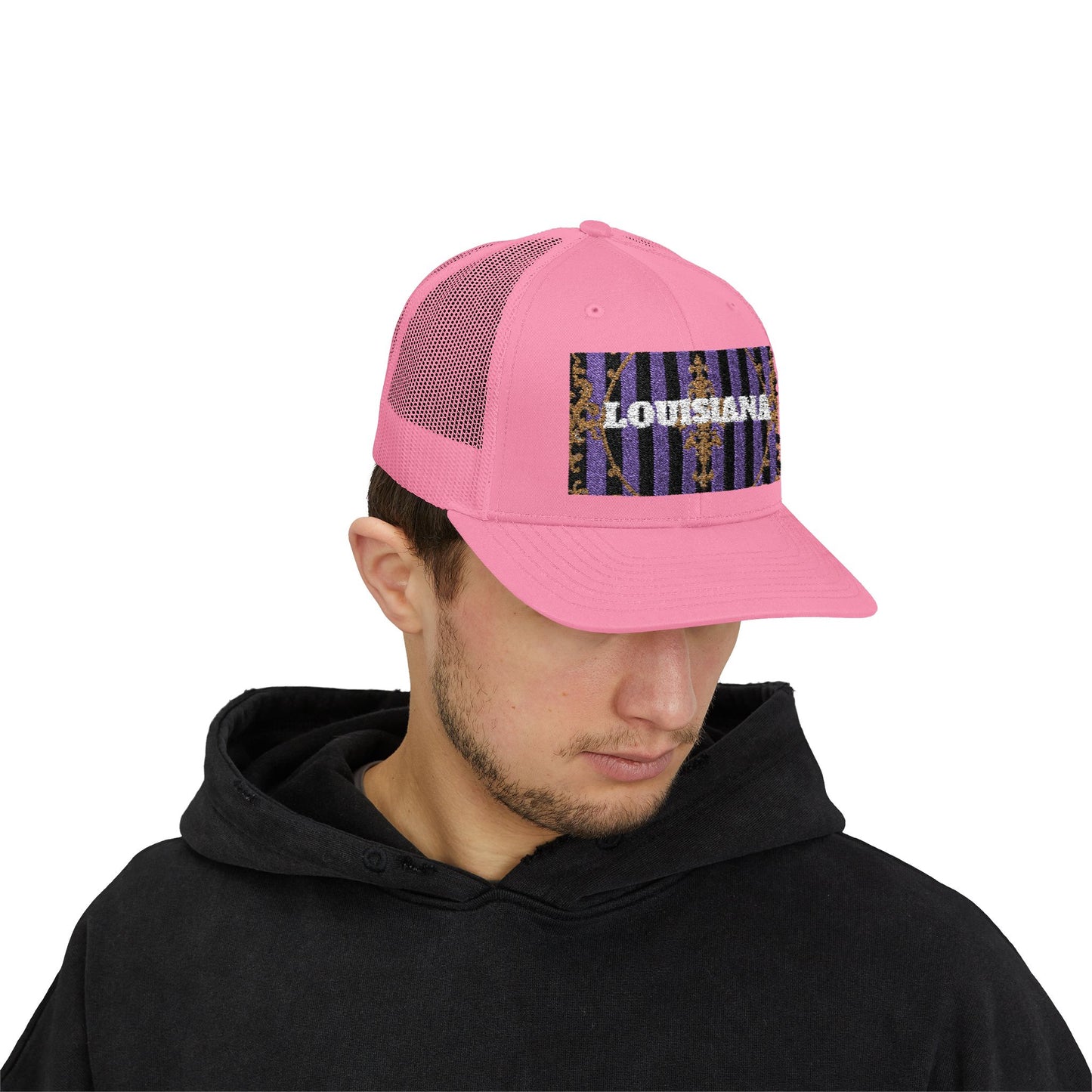 Louisiana Pride Snapback Trucker Cap | Festival Hat, Outdoor Accessory, Summer Style, Unique Gift for Travelers, Sports Enthusiasts