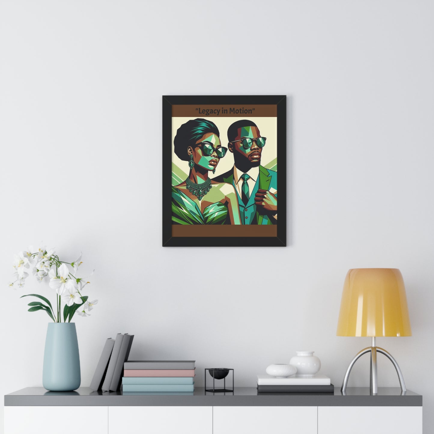 Stylish Framed Vertical Poster - Modern Art for Home Decor - "Legacy in Motion"