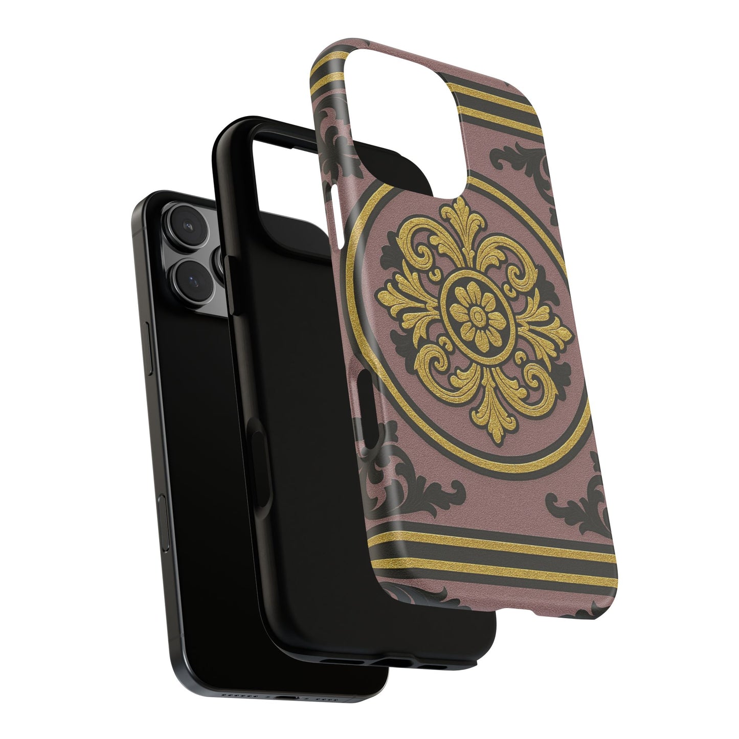 Gilded Mauve With Gold-Black Baroque Tough Cases