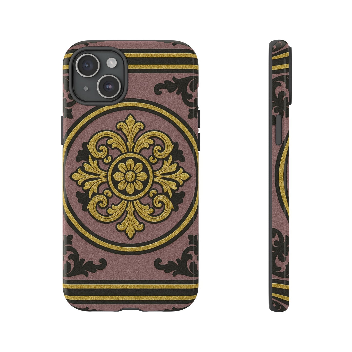 Gilded Mauve With Gold-Black Baroque Tough Cases
