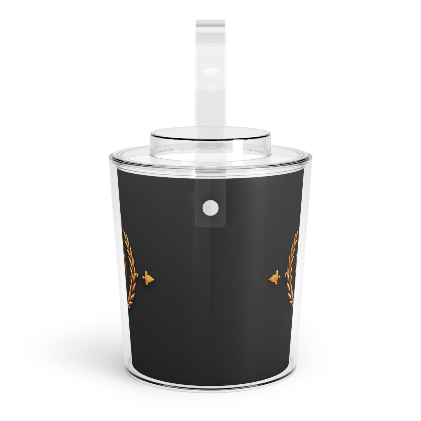 Elegant Party Ice Bucket with Tongs, Luxury Drink Chiller for Entertaining, Home Bar Accessory, Wedding, Holiday Gift - Gold Crest