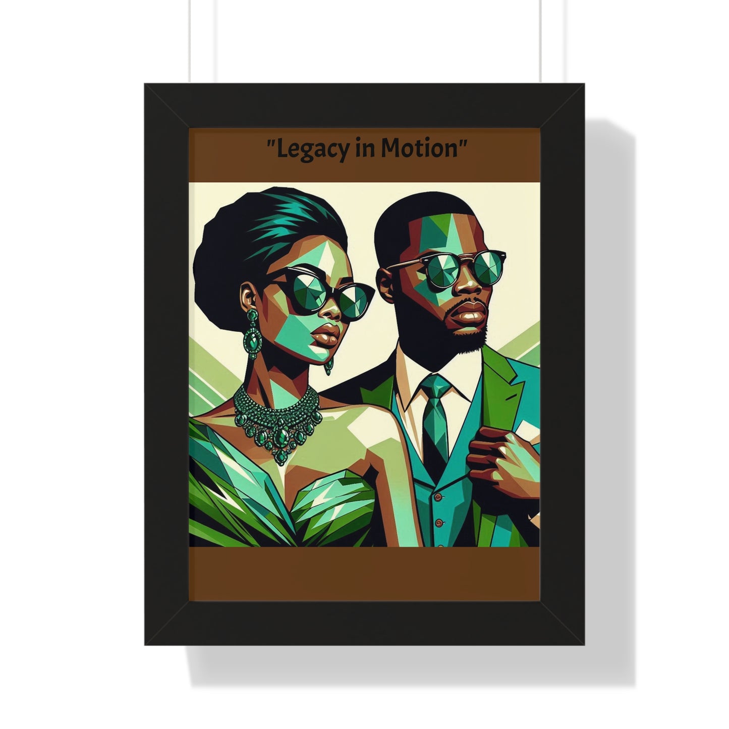 Stylish Framed Vertical Poster - Modern Art for Home Decor - "Legacy in Motion"