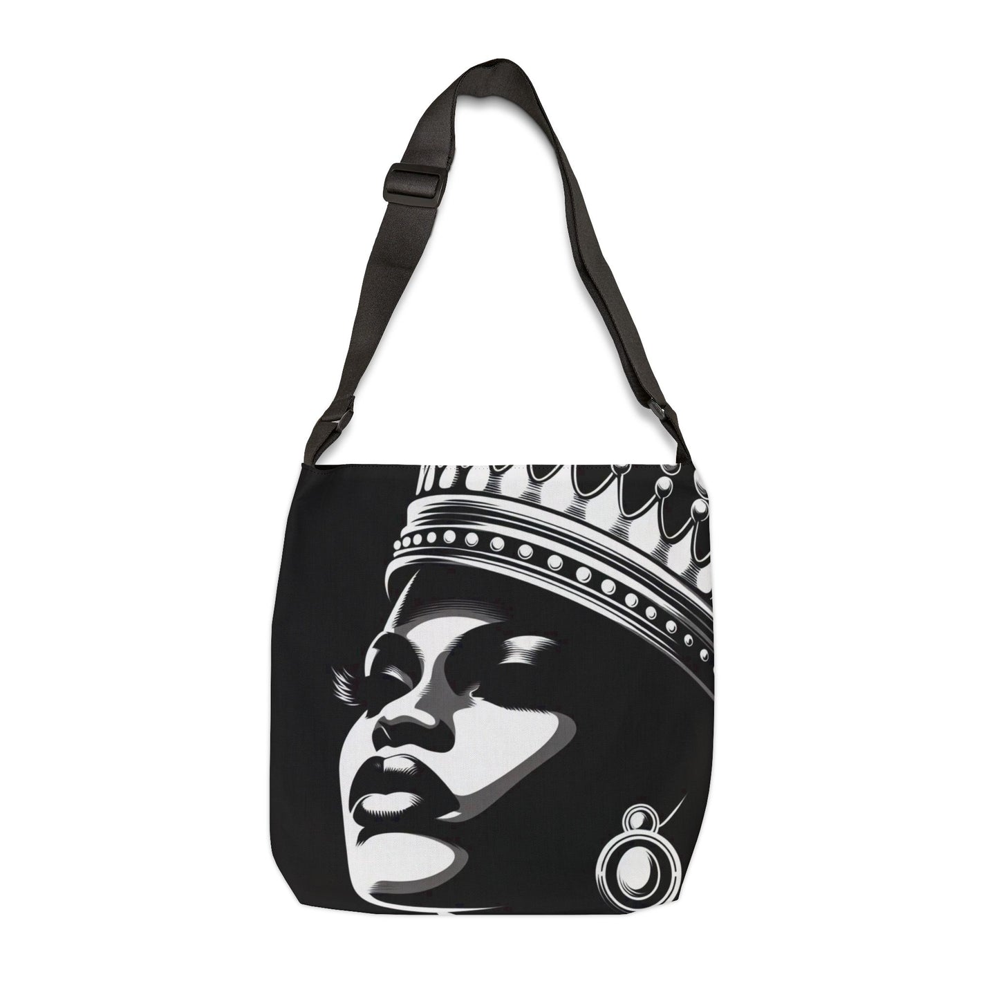 Regal Queen Adjustable Tote Bag, Stylish Tote, Unique Handbag, Everyday Carry, Gift for Her, Fashion Accessory