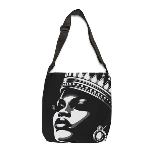 Regal Queen Adjustable Tote Bag, Stylish Tote, Unique Handbag, Everyday Carry, Gift for Her, Fashion Accessory