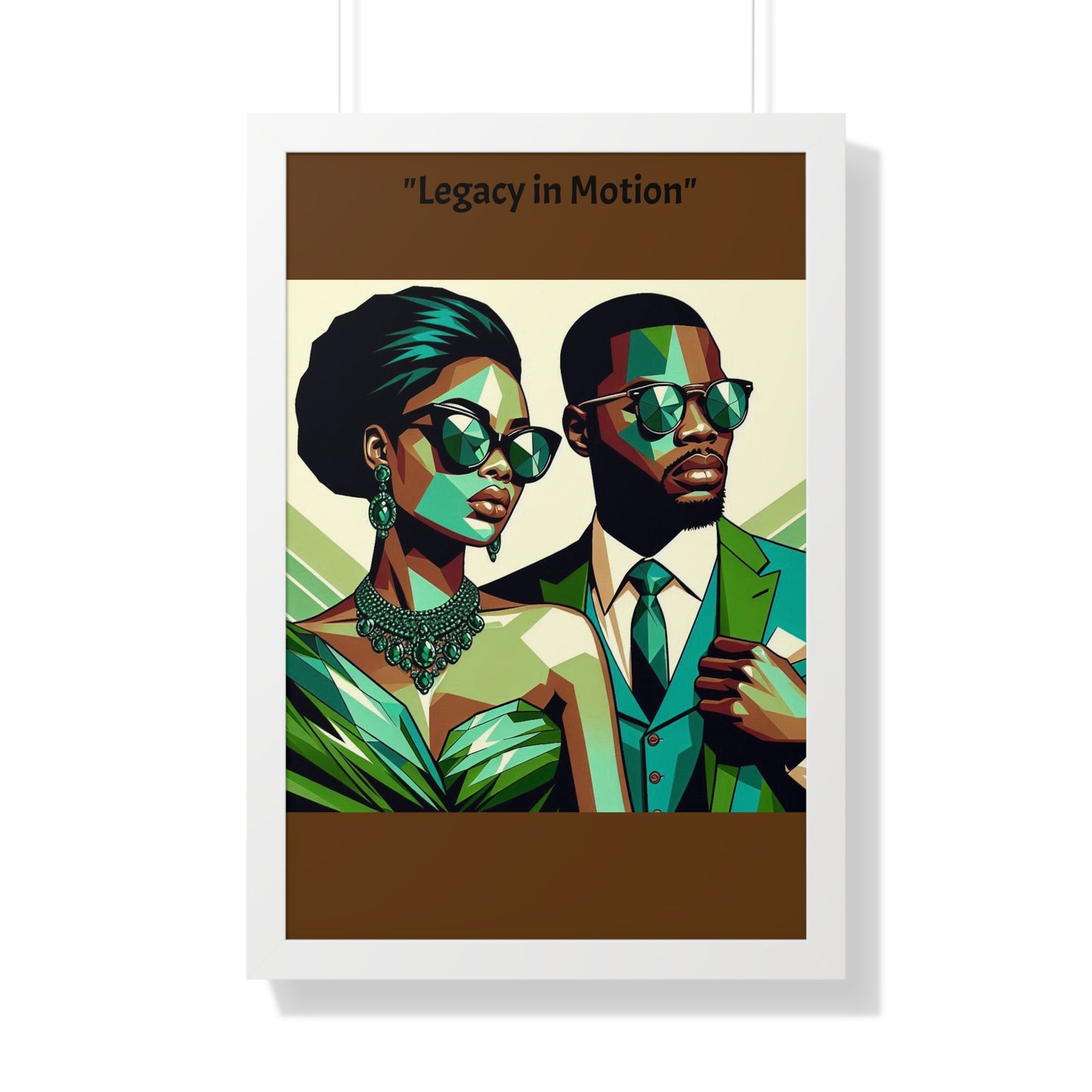 Stylish Framed Vertical Poster - Modern Art for Home Decor - "Legacy in Motion"