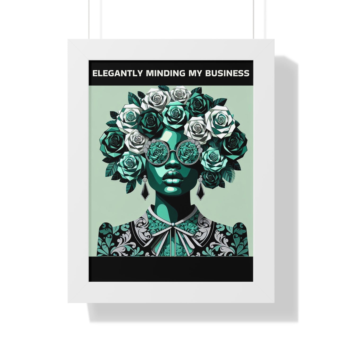 Vertical Poster - 'ELEGANTLY MINDING MY BUSINESS' Wall Art